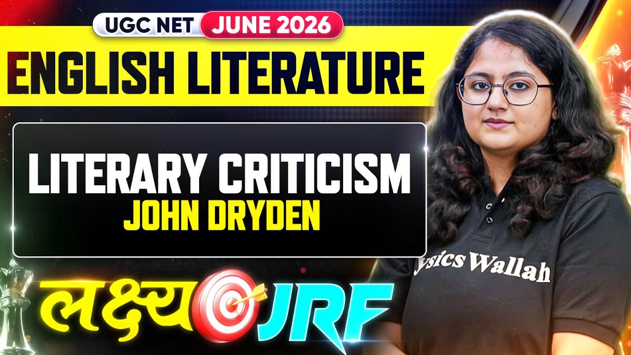 UGC NET English 2026 | UGC NET English Literary Criticism: John Dryden | UGC NET Preparation 2026