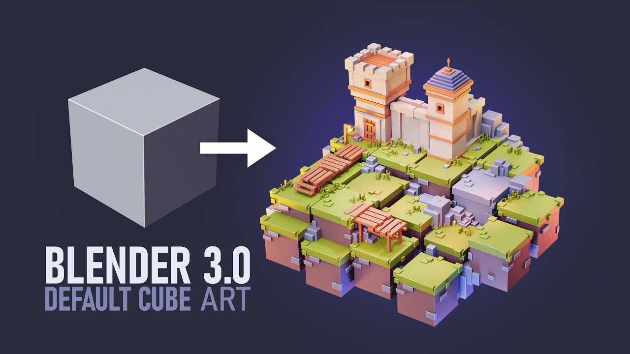 BLENDER 3.0 | Using Default Cube to Create 3D Illustration
