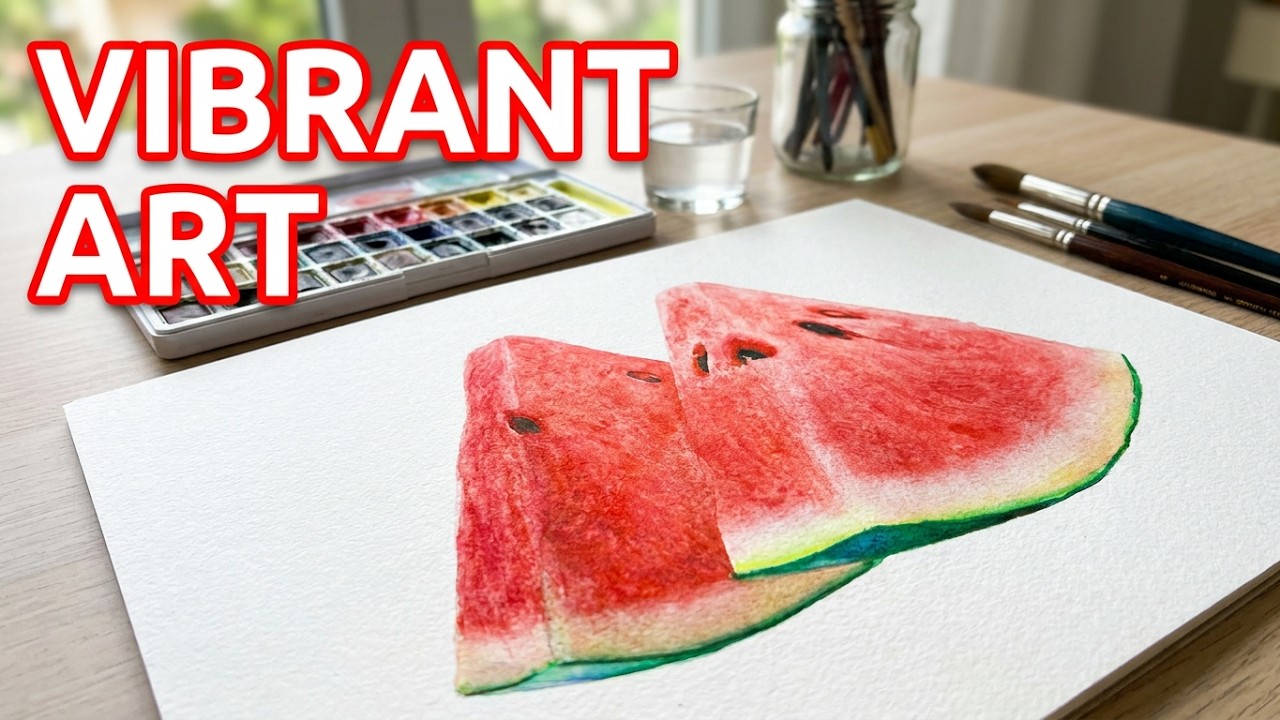 Let’s paint watermelon slices!