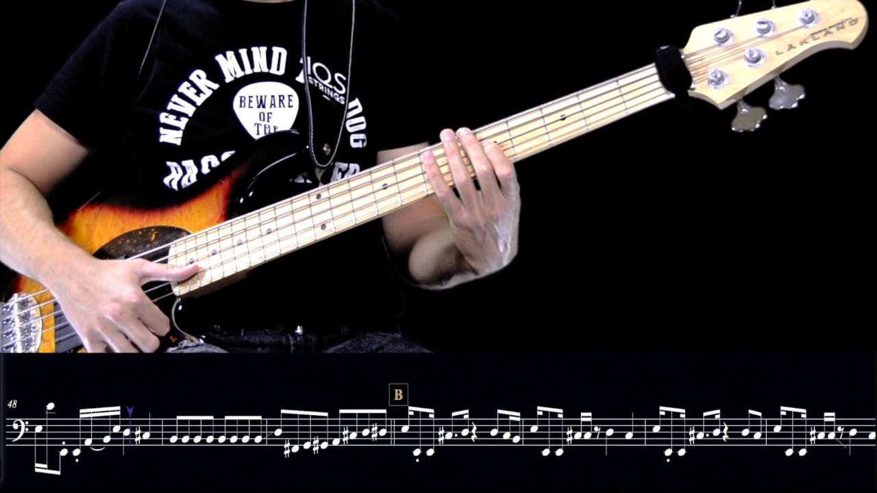 Il mare impetuoso al tramonto - Zucchero - bass cover tutorial and score