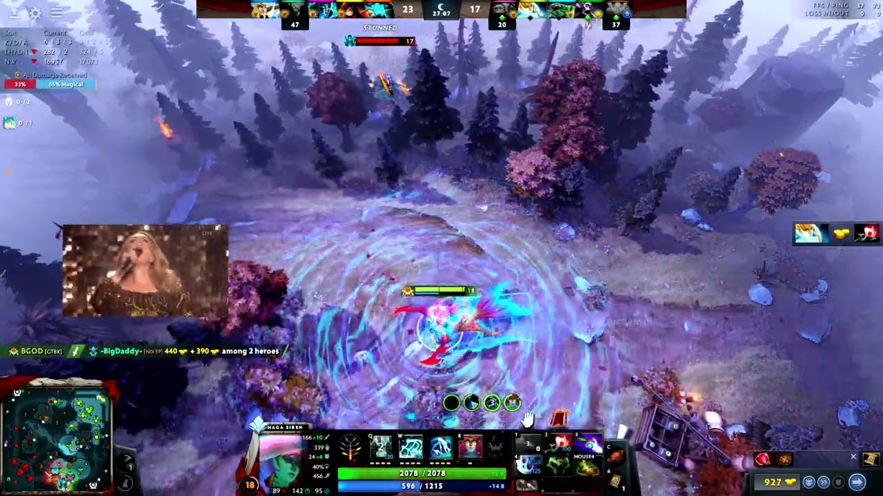 Naga Siren's Mesmerizing Triple Kill After Song! 🌊 | Dota 2 Highlights