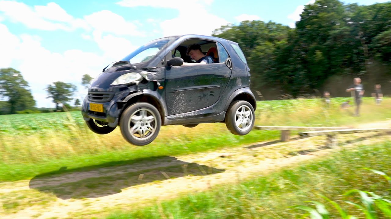 schans springen met een Smart