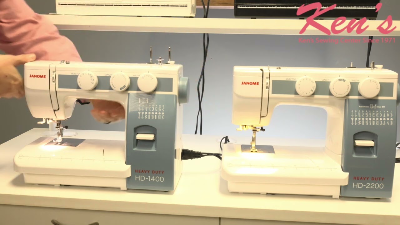 Janome Heavy Duty HD1000, 1400 and 2200 Sewing Machine Comparison