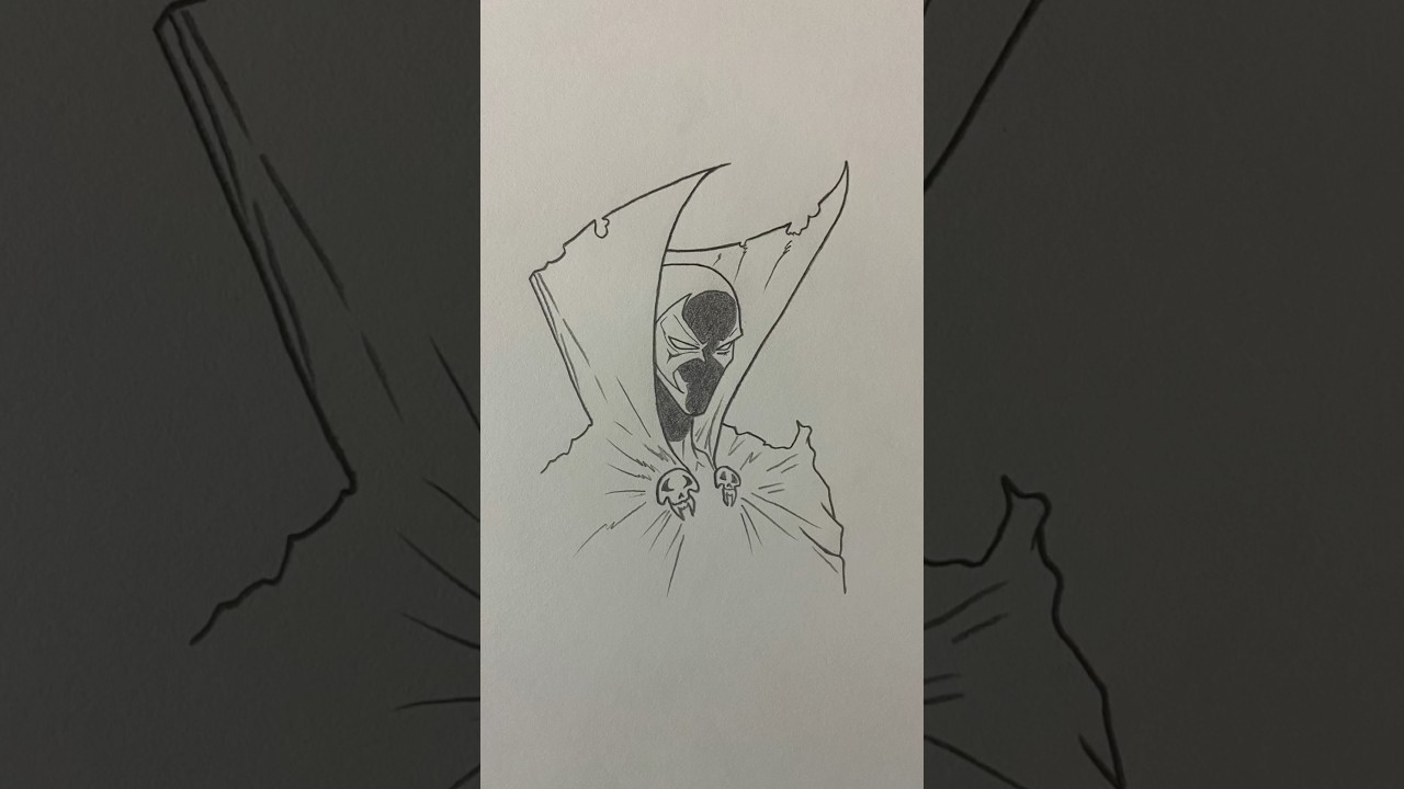 How to draw Spawn. Sad Man #easydrawing #shorts #tutorial #character #fyp