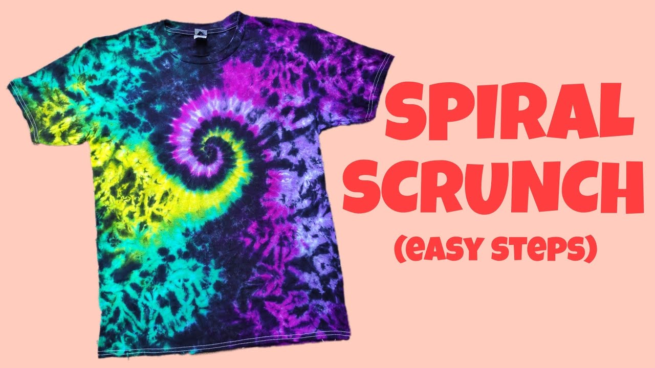 How to Tie Dye: Spiral / Scrunch (easy steps)
