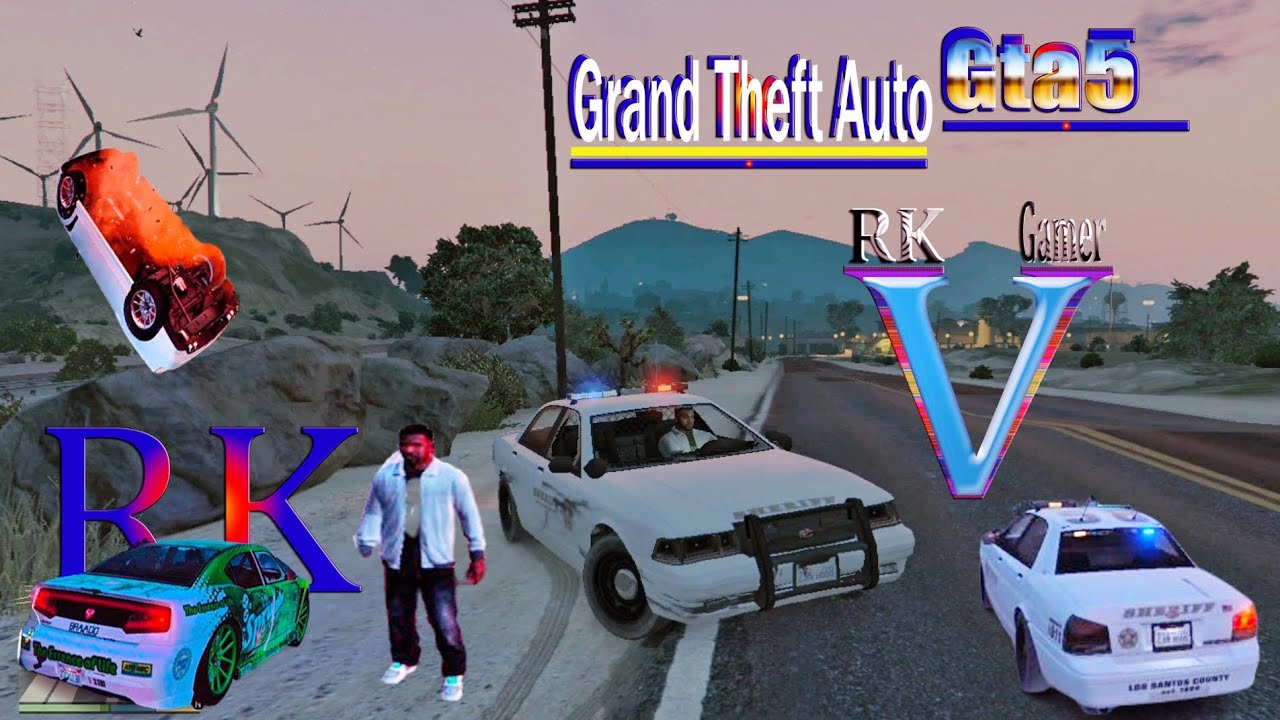 🌹💫#GTA5 police VS ✨#FRANKLY SETEND THE JUMP  🎉 FULL VIDEO 💥 #RKGAMER