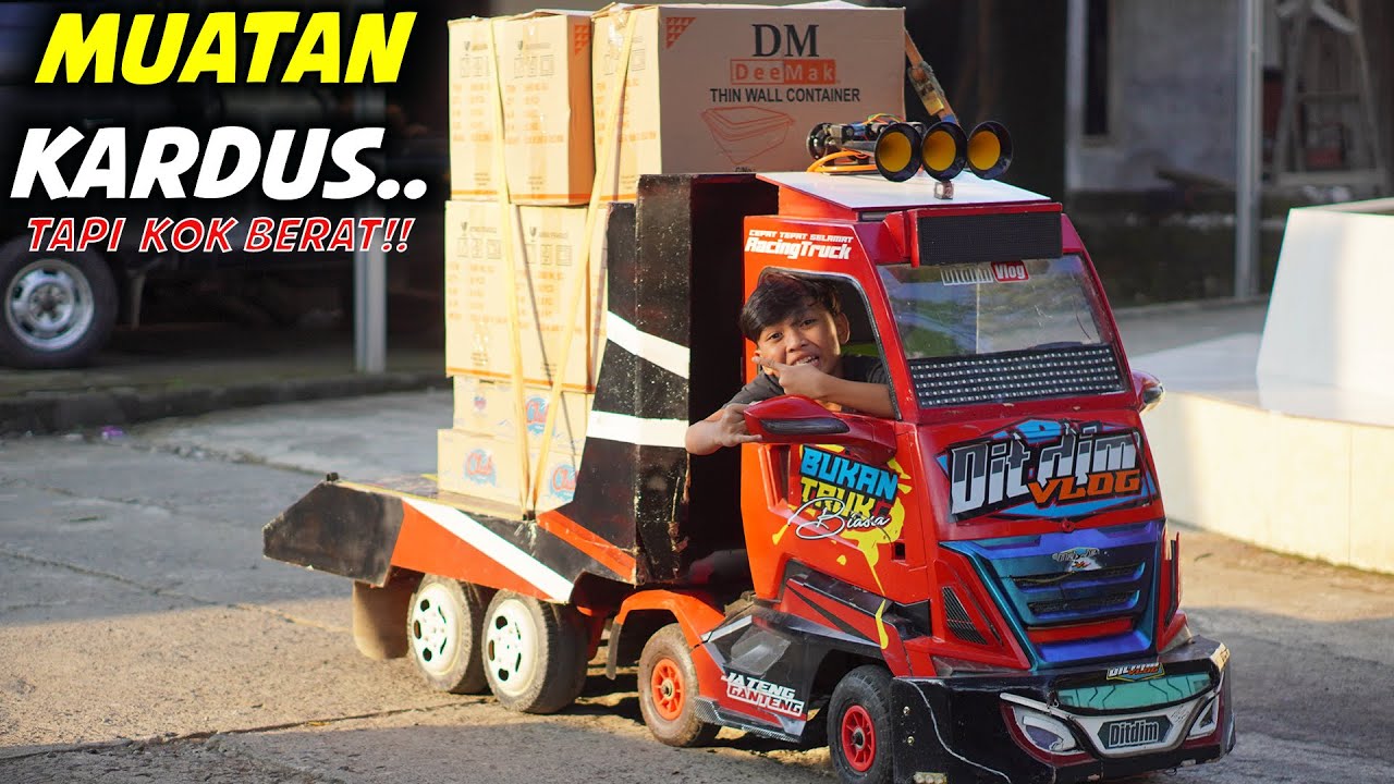 MUATAN KARDUS BERAT!! DIMAS PAKAI TRUKNYA MUATAN AIR..
