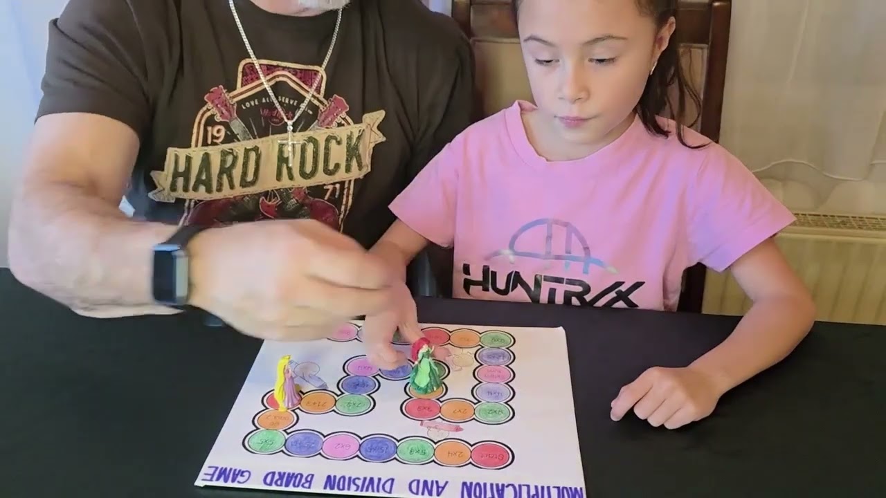 Mika and Daddy Play Her Math Board Game  (Guess Who Won)?