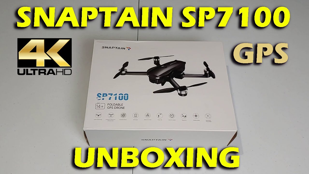 Snaptain SP7100 Foldable Brushless 4k GPS Drone Unboxing