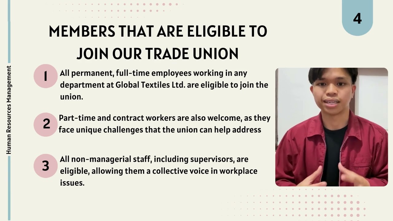 PRESENTATION: INTRODUCTION TO OUR TRADE UNION (GLOBAL TEXTILES LTD.)