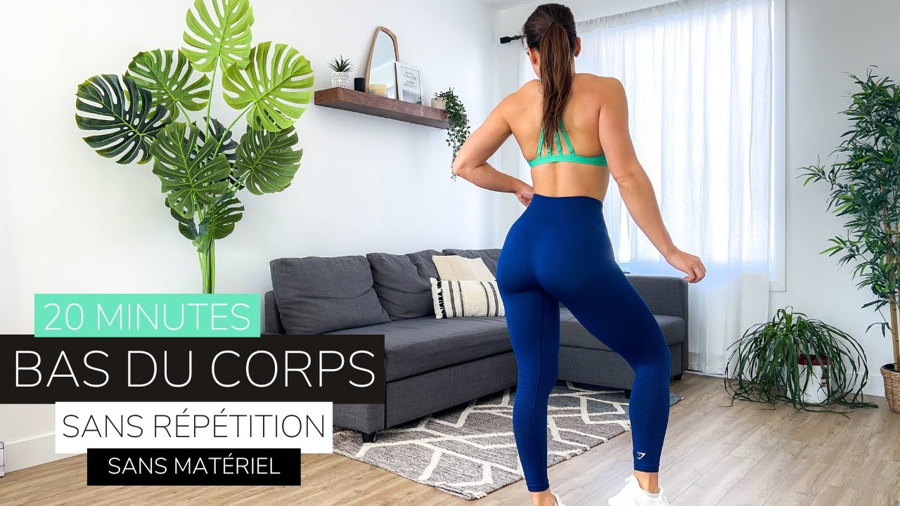 20 MIN Bas du corps sans matériel ou avec haltères | exercice à la maison pour se muscler