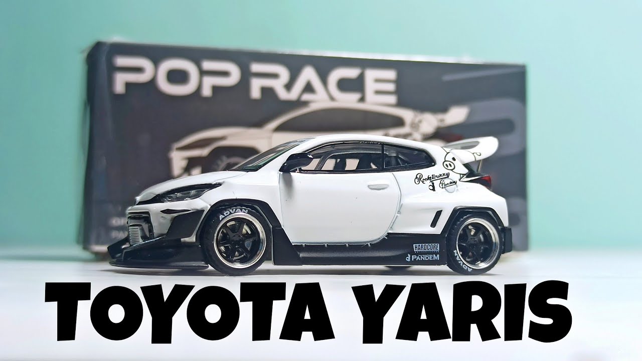 DIECAST TOYOTA GR YARIS 1/64 / POP RACE GR YARIS PANDEM WHITE / FIX INI SAINGAN MINI GT 🔥🔥🔥