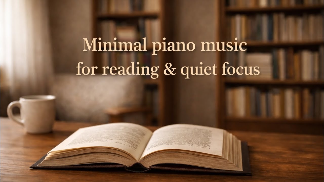 1 Hour Minimal Piano Music for Reading – Soft Focus Background