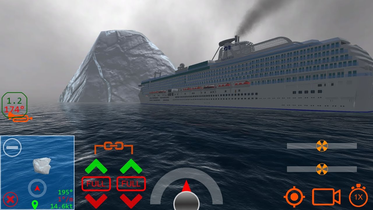 Cruise Ship Hit Iceberg - Ship Handling Simulator - Ship Mooring 3D