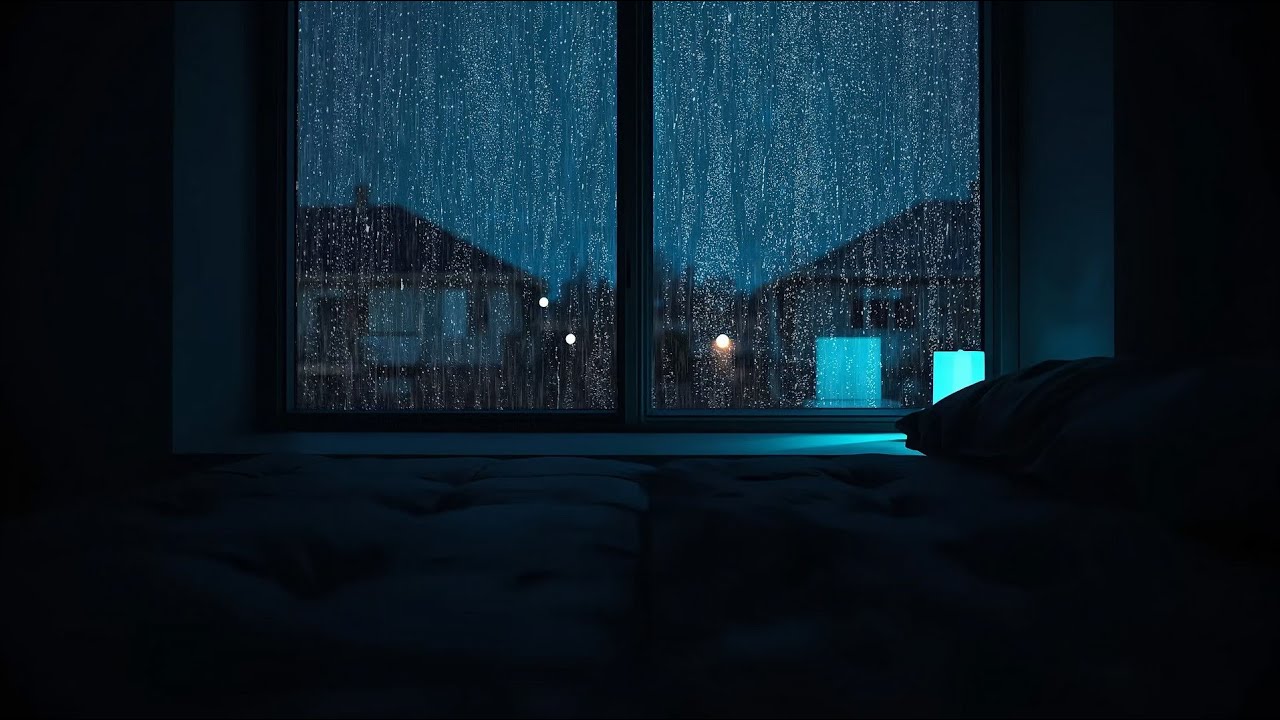 Soft Rain Falling at Night 🌧️ Peaceful Sleep Sounds