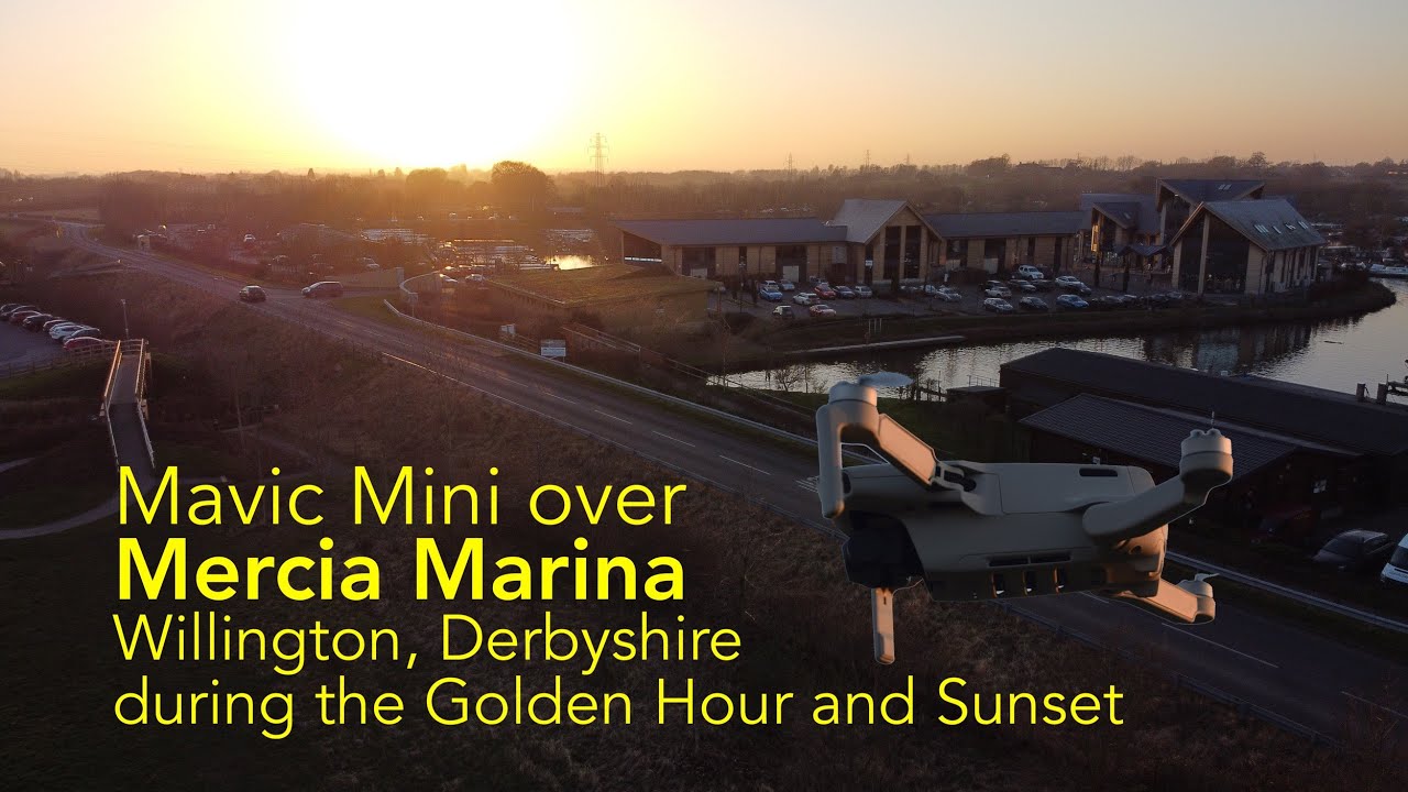 Mercia Marina Sunset - a Mavic Mini flight