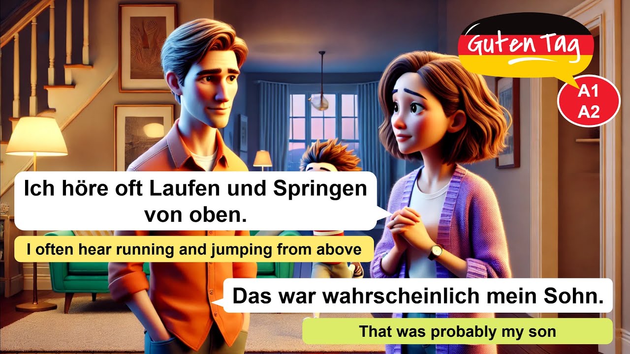 Learn German with a simple conversation | Talking to a Noisy Neighbor