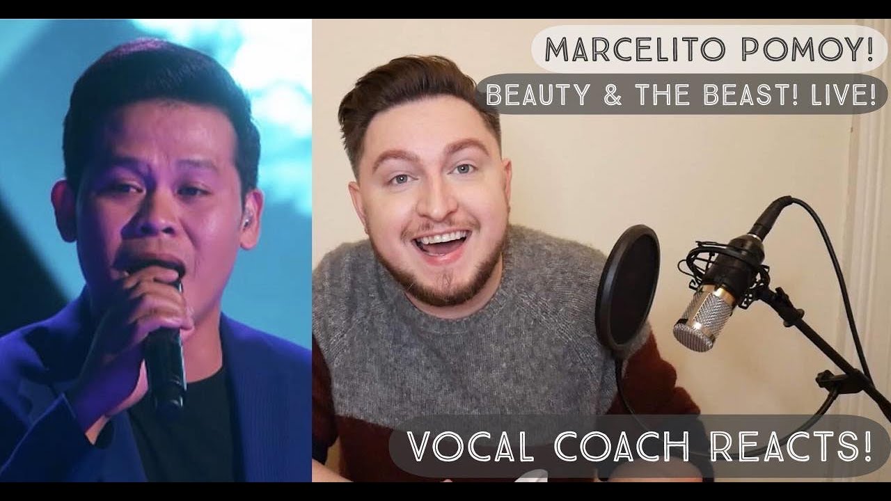 Vocal Coach Reacts! Marcelito Pomoy! Beauty & The Beast! Live!