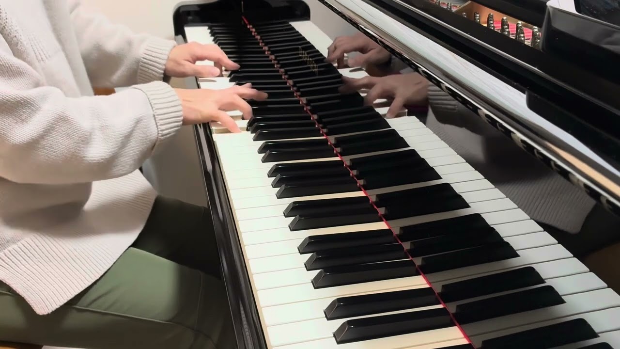 エルガー「朝の歌」ピアノ伴奏の練習中