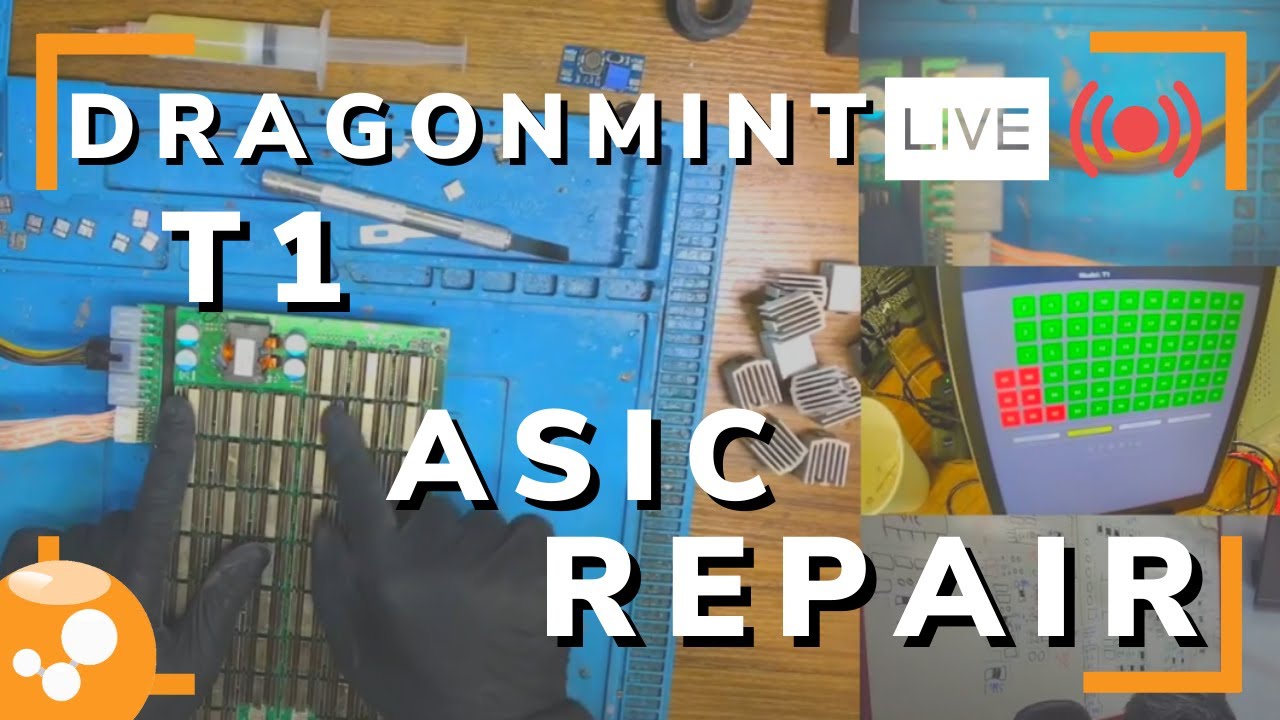 DragonMint T1 ASIC Repair - Bitcoin Miner Hashboard Repair LIVE - 047
