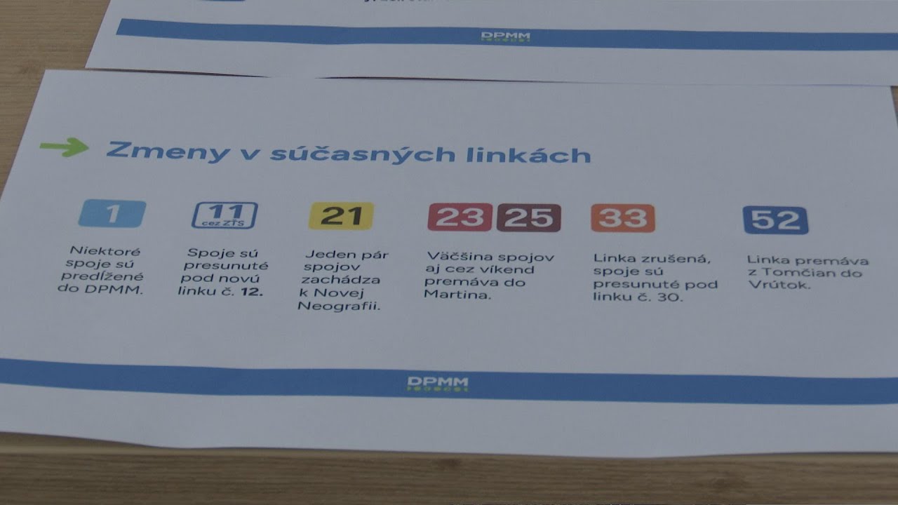 Zmeny v cestovnom poriadku