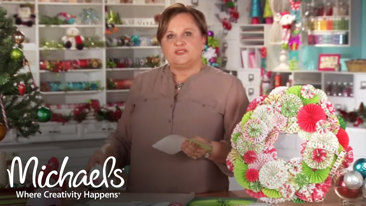 Pleated Paper Rosettes | 2011 Holiday | Michaels