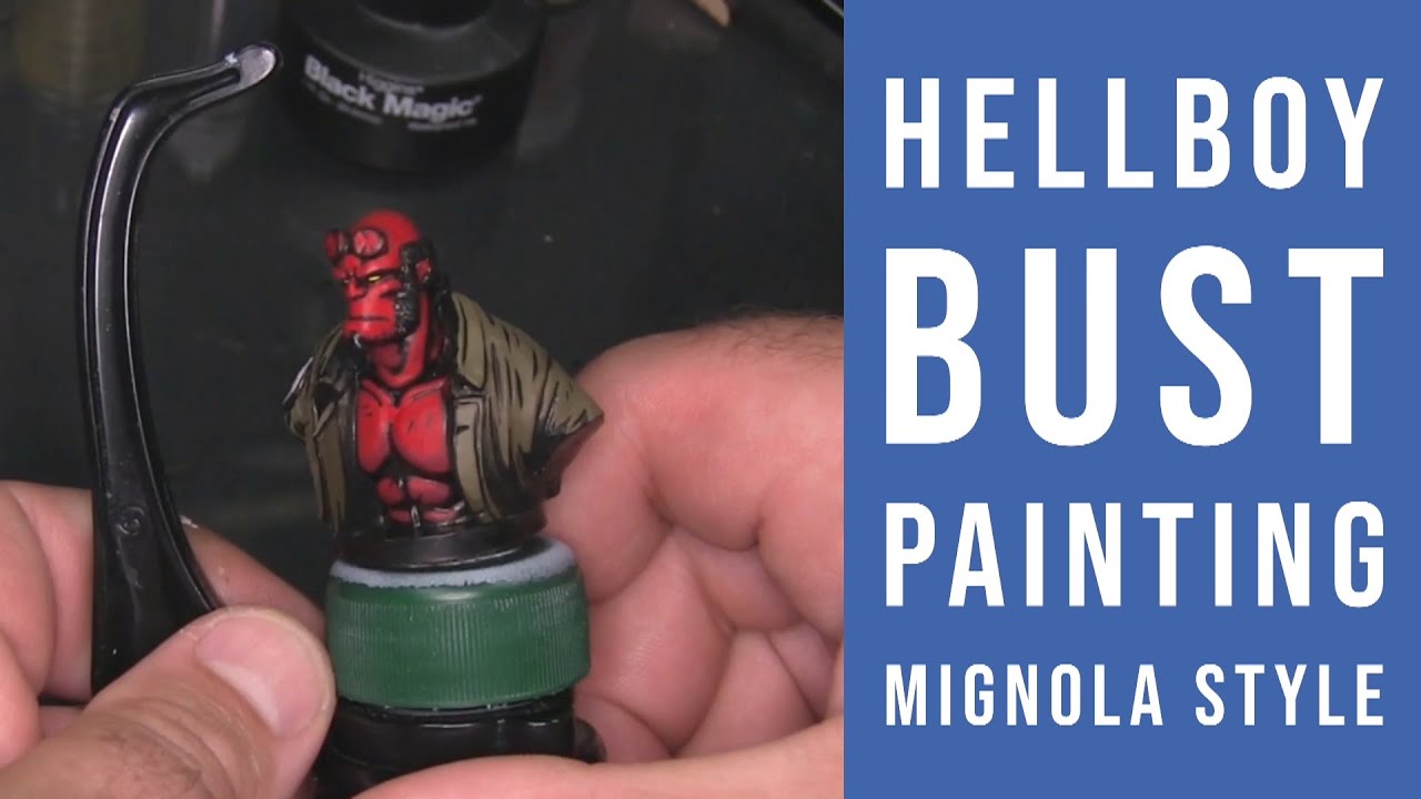 Painting a Hellboy Bust, Mignola Style