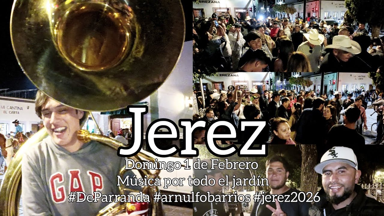 Domingo 1 de Febrero Música por todo el jardín con Tamborazo #DeParranda #arnulfobarrios #jerez2026