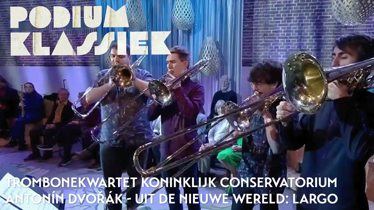 Trombonekwartet Koninklijk Conservatorium - Antonín Dvořák - Uit de nieuwe wereld | Podium Klassiek