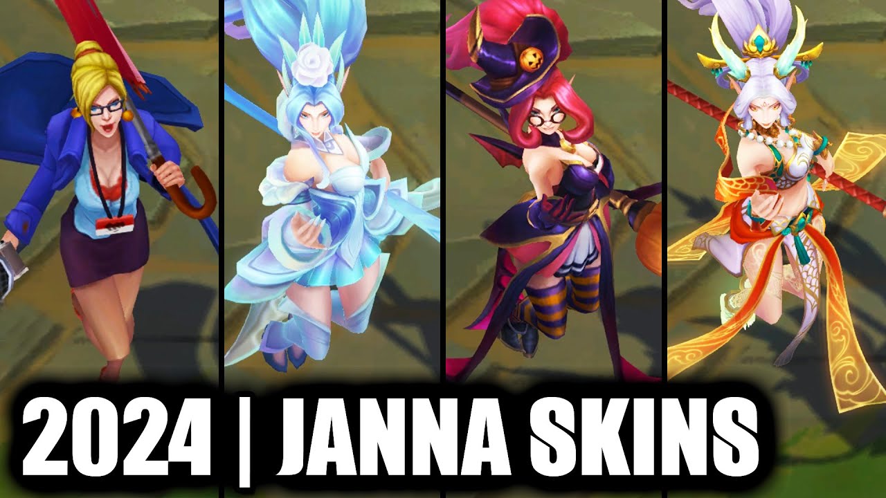 ALL JANNA SKINS SPOTLIGHT 2024 | League of Legends