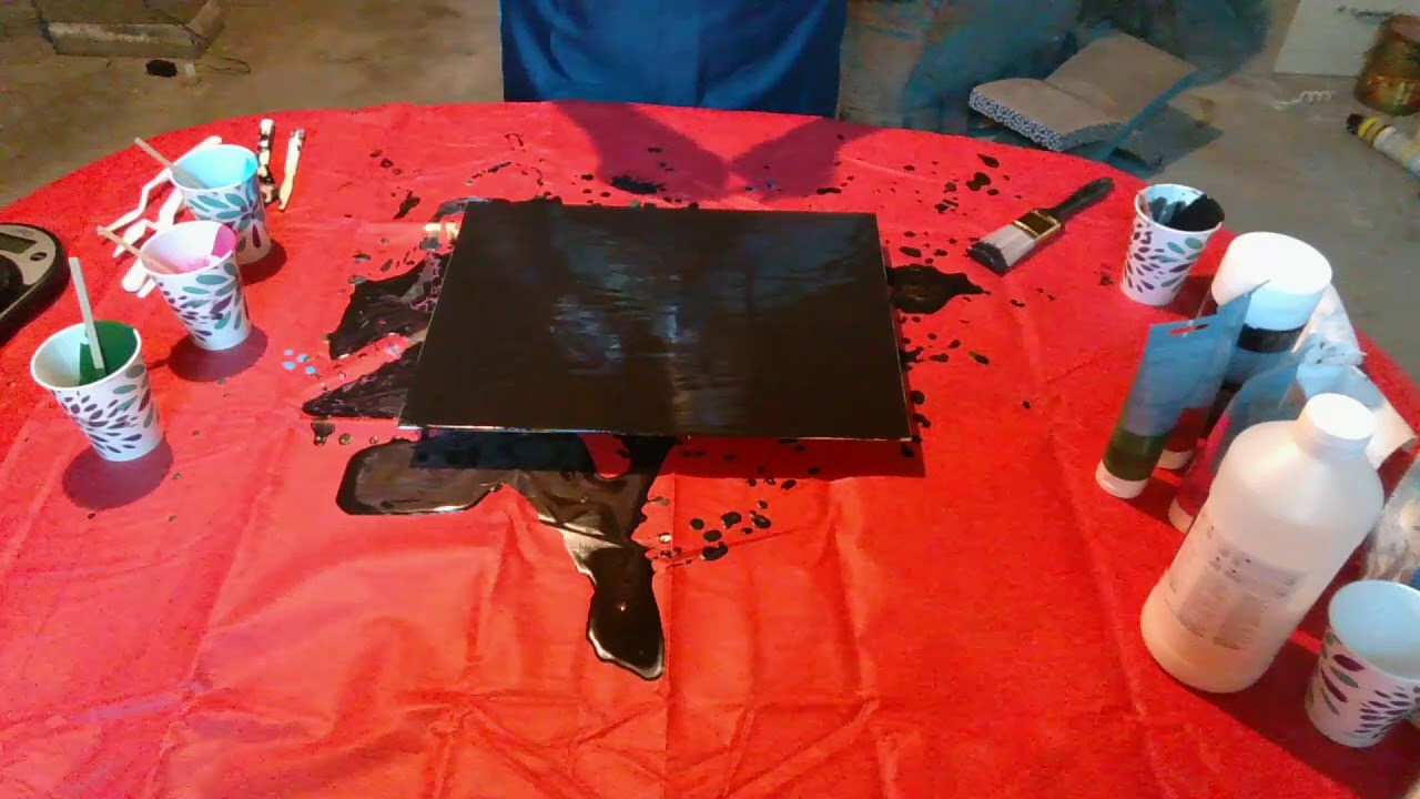 Acrylic Pouring First Attempt (Kinda)