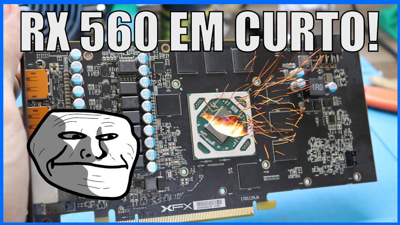 Conserto RX 560 - Placa em curto, limpeza e troca de thermal pads!