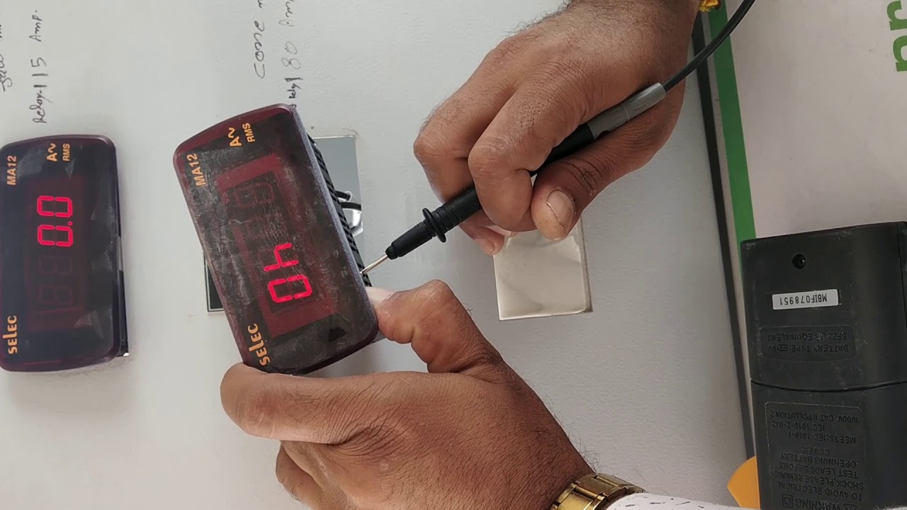 Selec MA 12 Ammeter settings