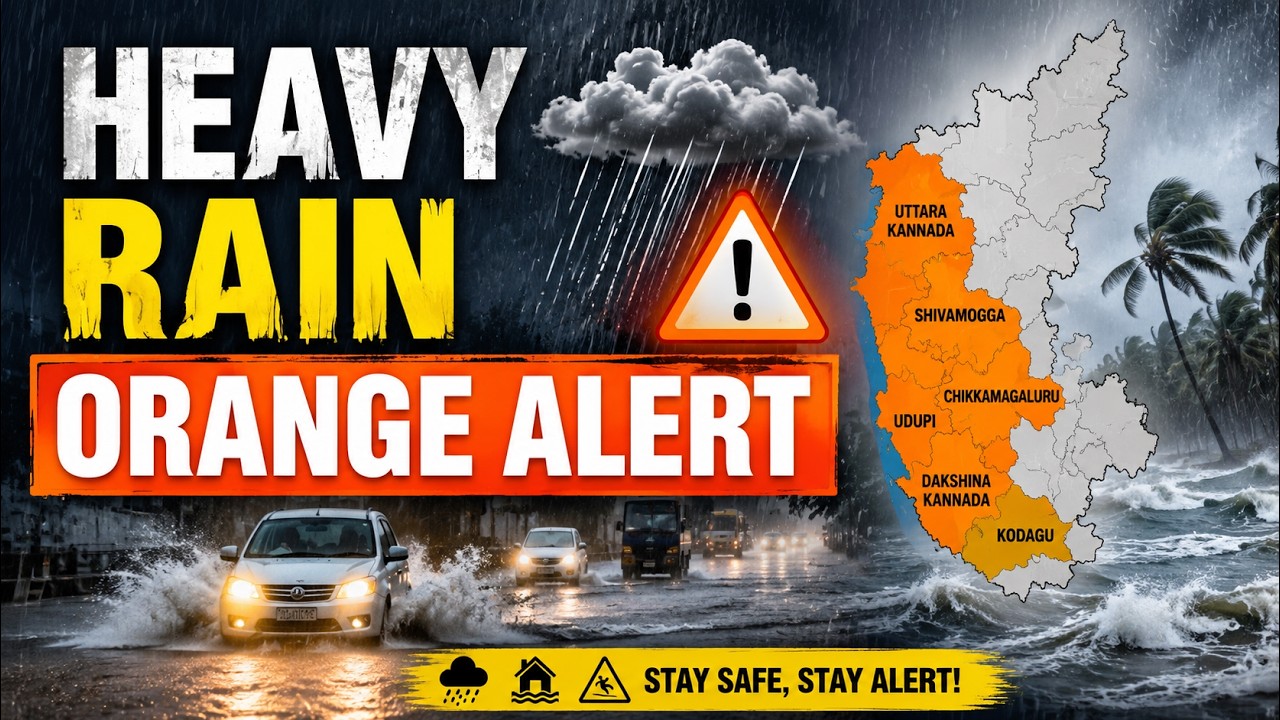 BREAKING NEWS: HEAVY RAIN IN KARNATAKA - ORANGE ALERT DECLARED #news  #heavyrain #imd #orangealert