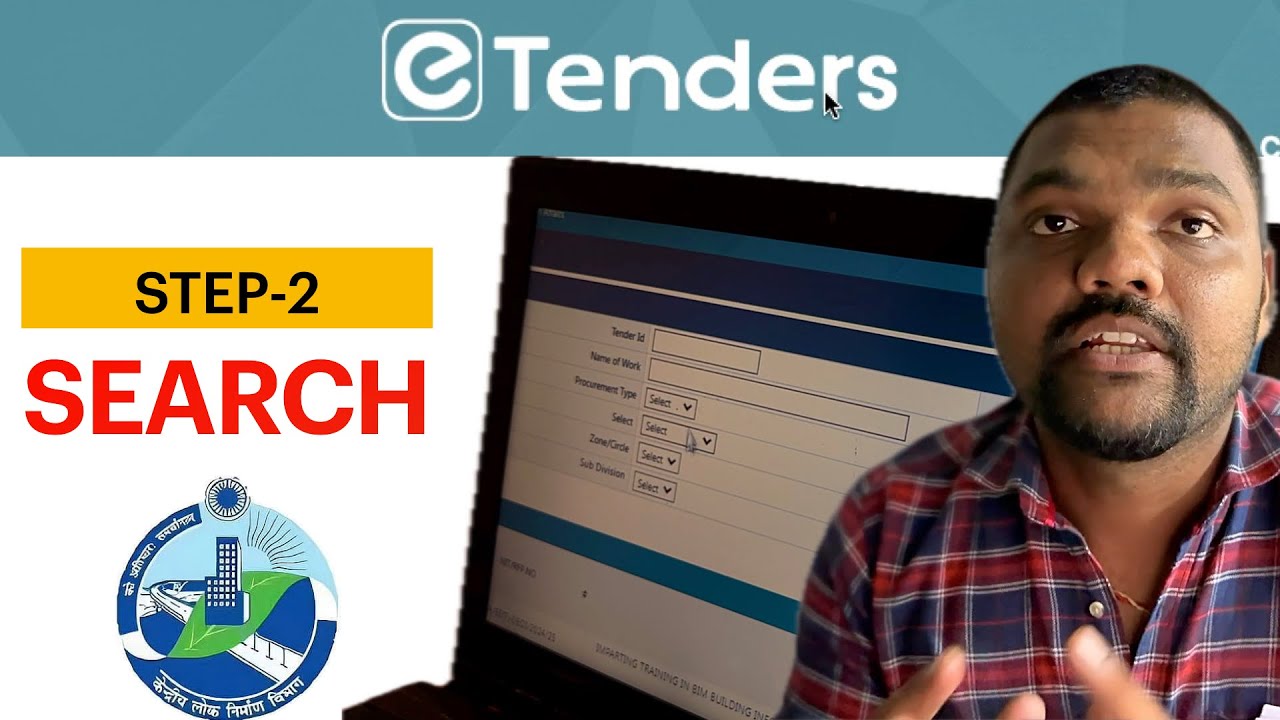 How to Search for Tenders Online after Login | Step 2