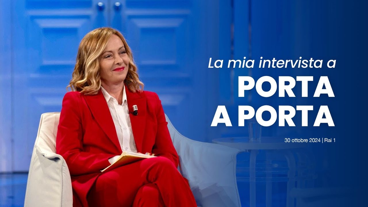 La mia intervista a Porta a Porta | 30 ottobre 2024