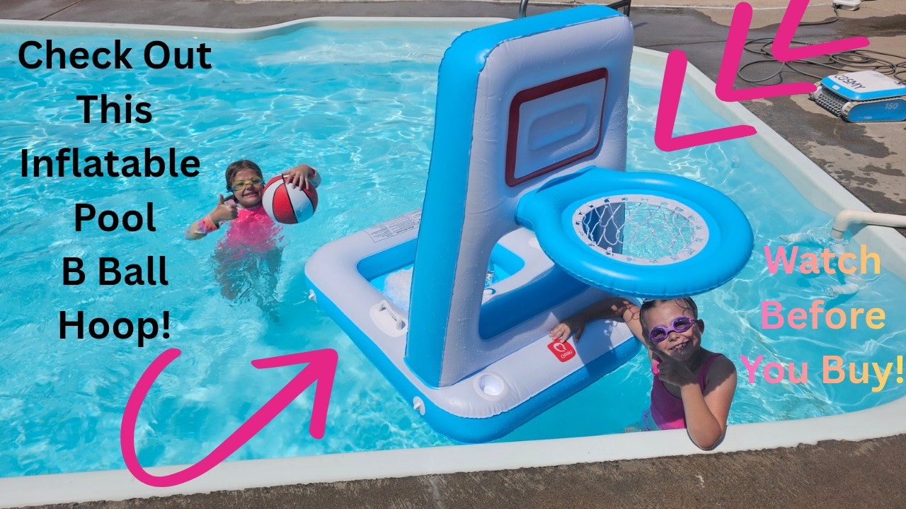 QPAU Pool Basketball Hoop w/Built-in Cooler 42