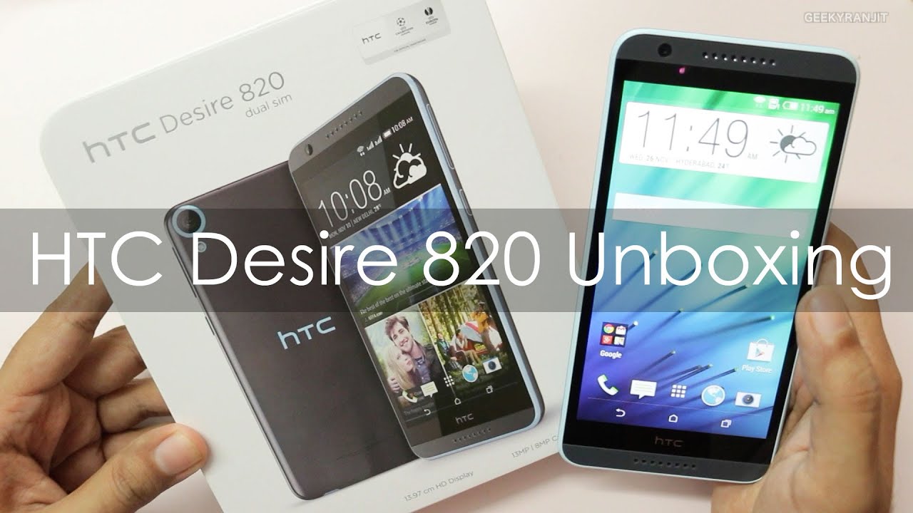 HTC Desire 820 Unboxing First Boot & Hands on Overview