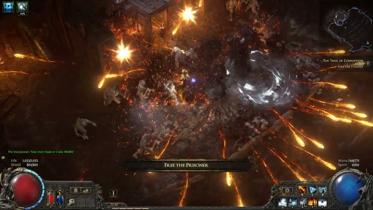 POE2 Fireball/Frostwall Sorc - Cruel Executioner act1