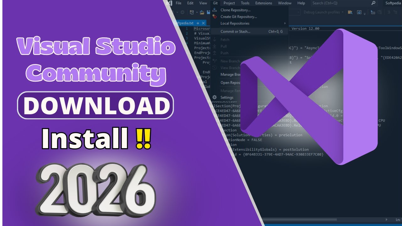 Скачать и установить Visual Studio Community 2026 | Полное пошаговое руководство по IDE