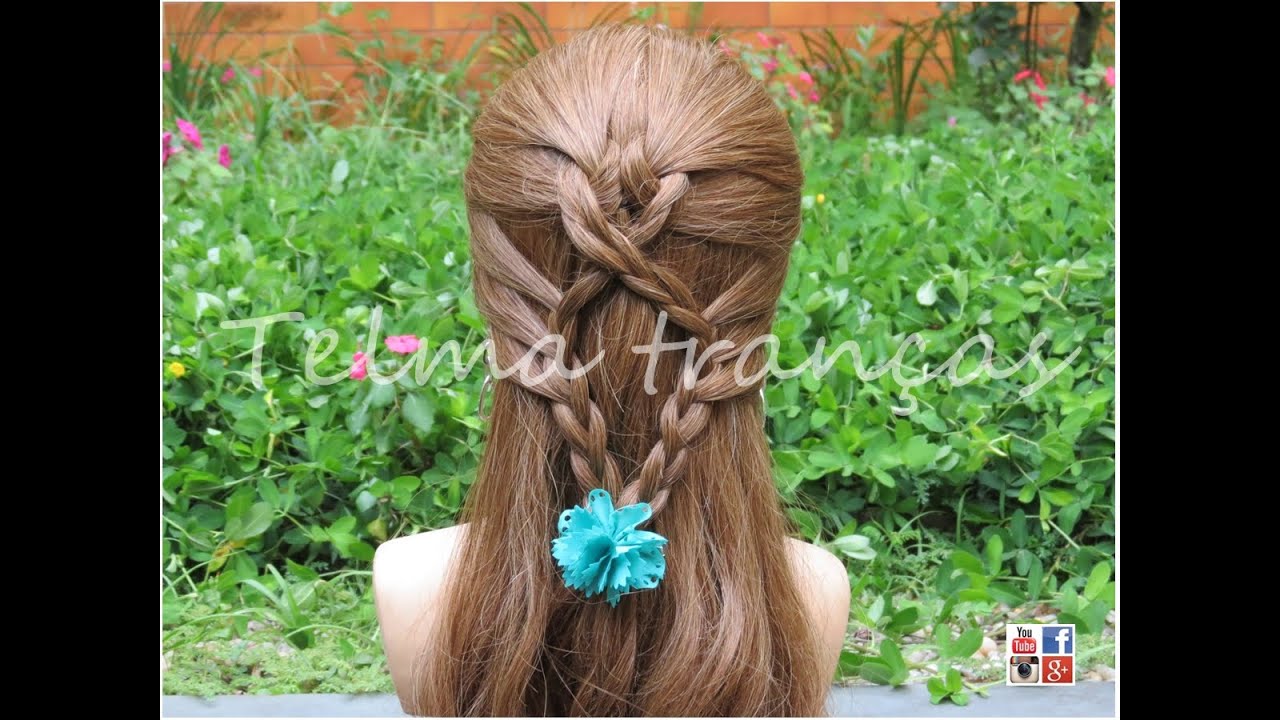 Trança Luau para cabelo solto, Moonlight Braid Hairstyle - Telma tranças
