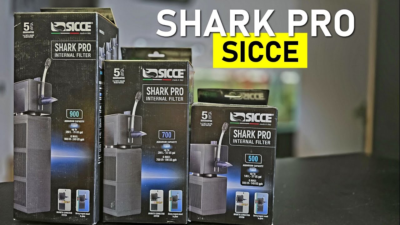 Sicce Shark Pro 500 700 900 - Wewnętrzne filtry akwariowe