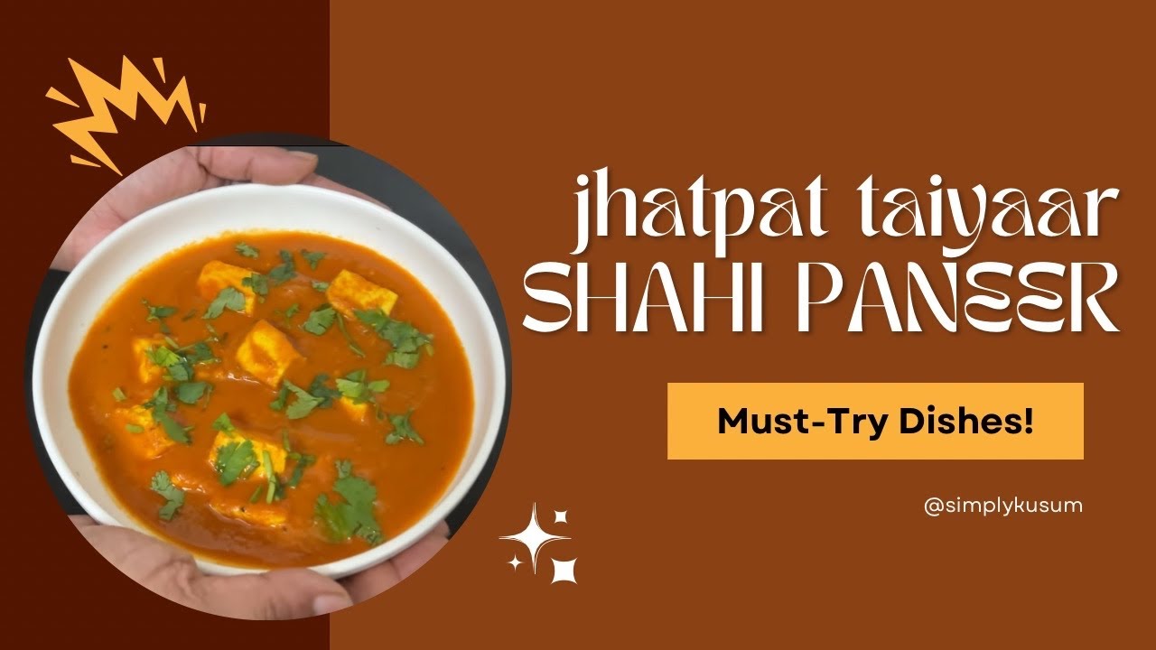 Shahi paneer-quick recipe 🍽️