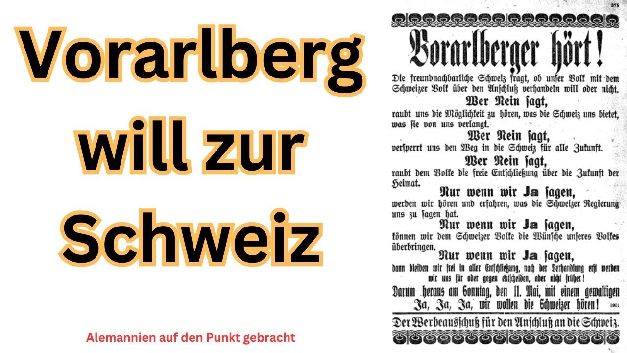 095 Als Vorarlberg beinahe der 27. Kanton der Schweiz geworden wäre.