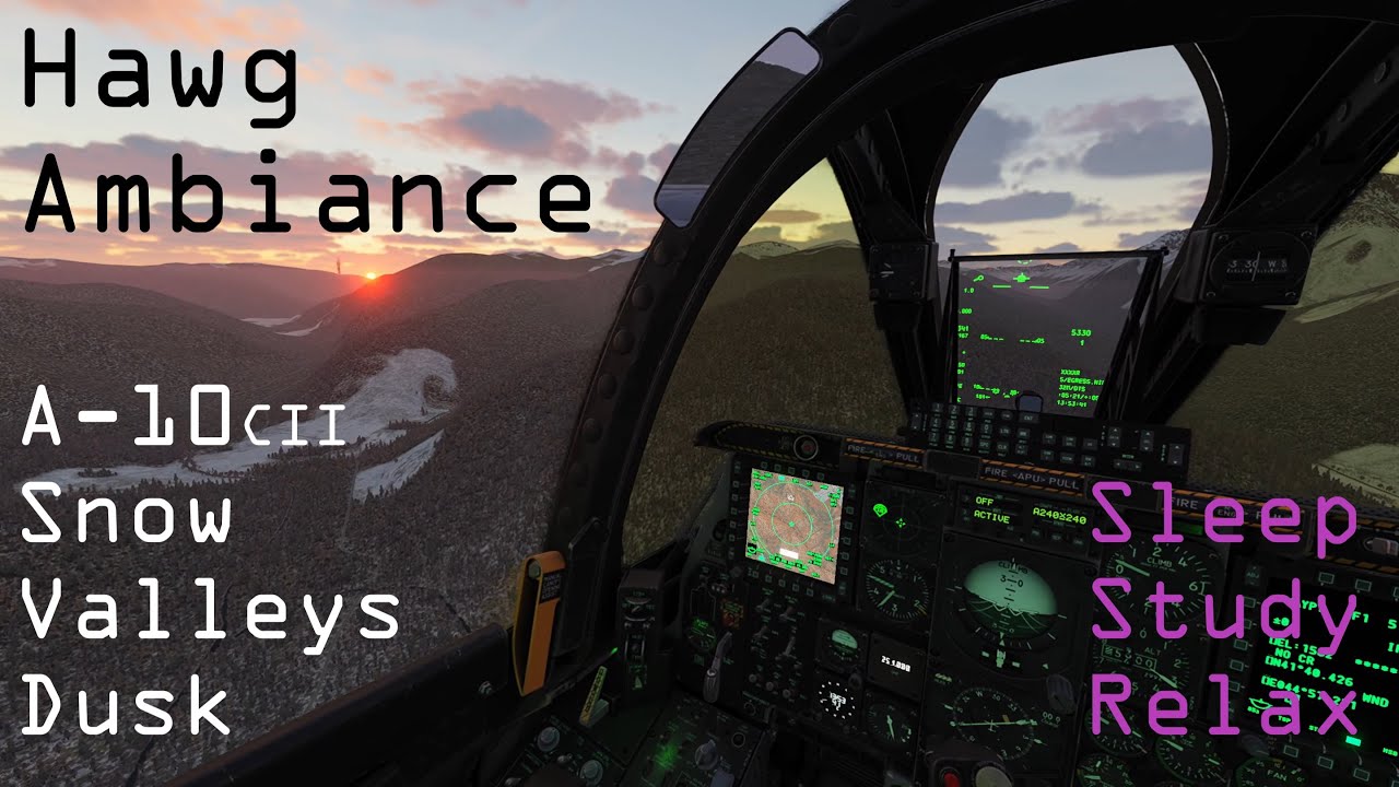 Need to sleep? A-10c2 Warthog Sleepscape, meandering through valleys at dusk #sleep #study #asmr