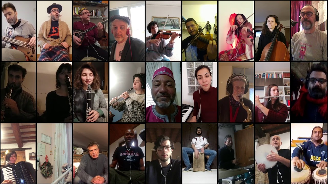Dos Zekele mit Koylen / Bella ciao vrs. #iorestoacasa Orchestra Multietnica di Arezzo
