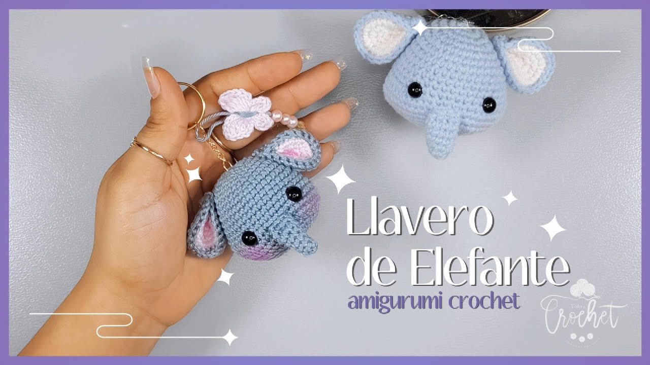 🐘Llavero de Elefante tejido a Crochet 😍 | AMIGURUMIS | TUTORIAL | PASO A PASO