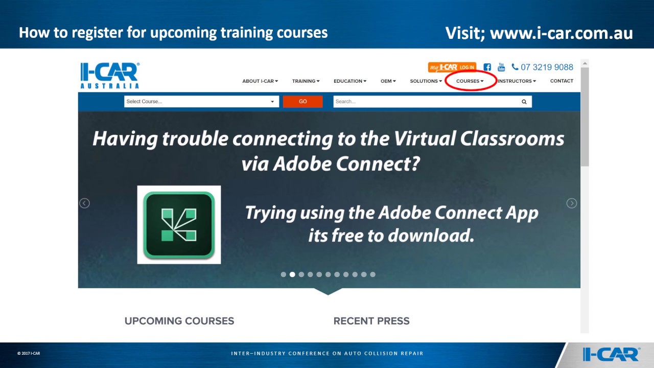 How to register for I-CAR Australia courses
