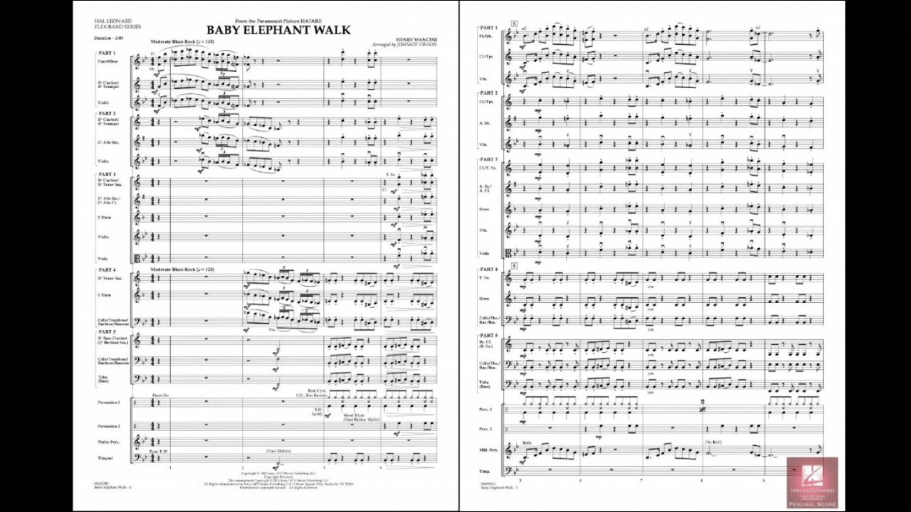 Baby Elephant Walk by Henry Mancini/arr. Johnnie Vinson
