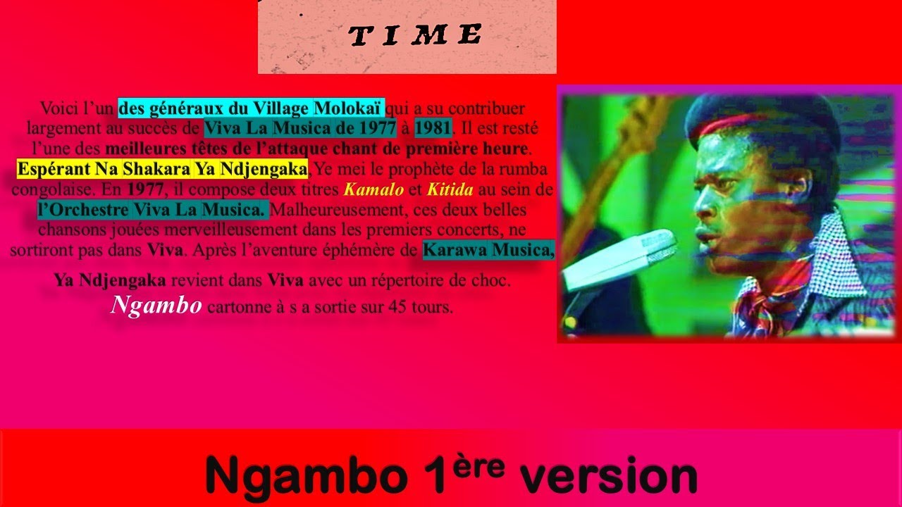 NGAMBO 1ÈRE VERSION Une Des Plus Belles Réussites De Espérant Na Shakara & Orchestre Viva La Musica